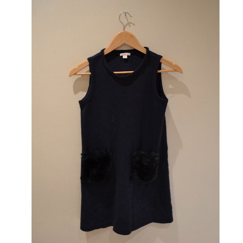 Crewcuts EVERYDAY Girls (10) Navy Blue Sleeveless Dress with Front Pockets